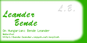 leander bende business card